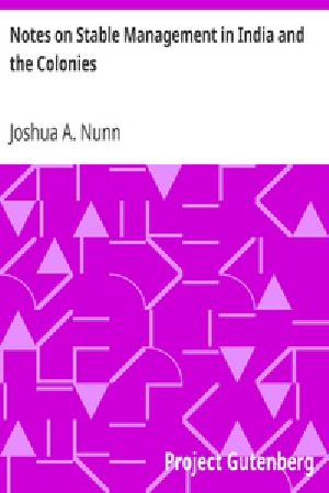 [Gutenberg 32376] • Notes on Stable Management in India and the Colonies